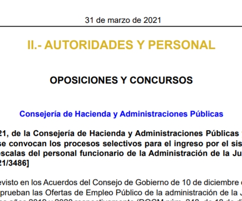Oposiciones 2021