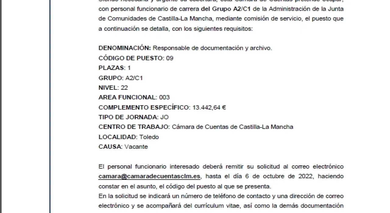 Comisión de servicios de la Cámara de Cuentas